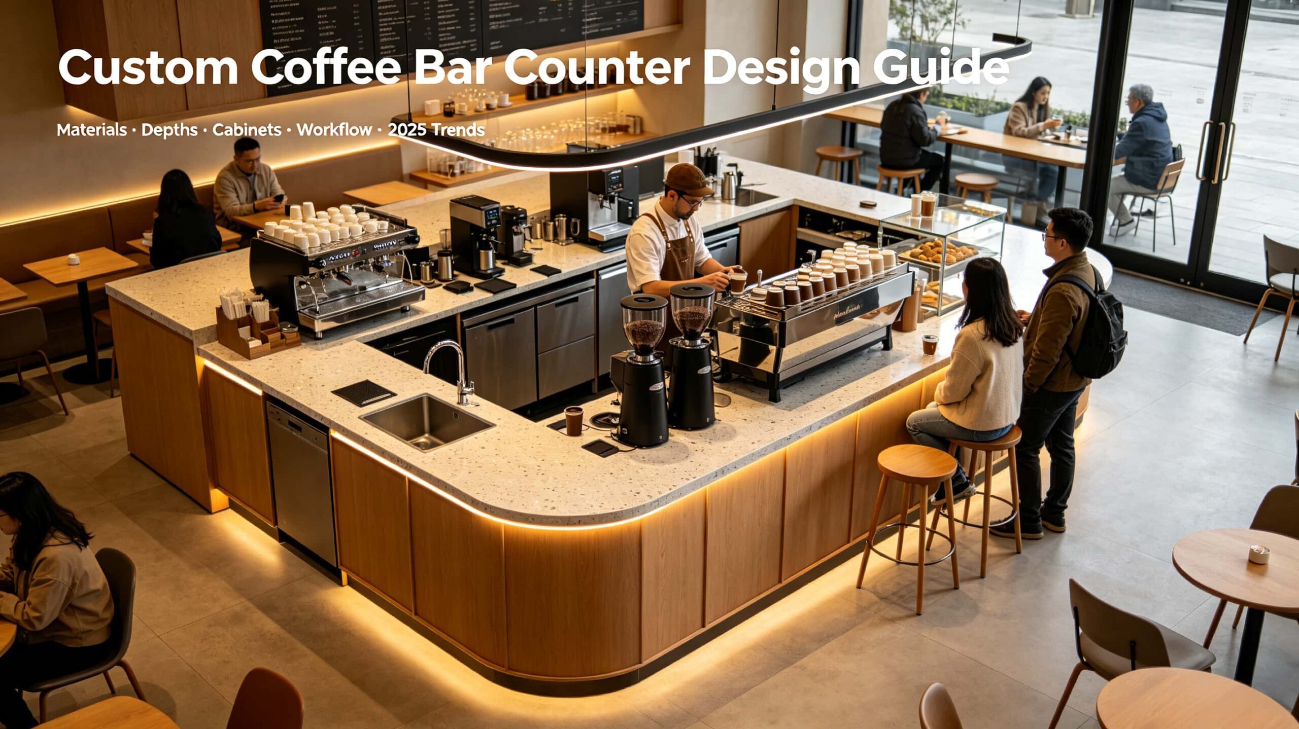 Custom Coffee Bar Counters: The Ultimate B2B Guide to Materials, Sizes & Design