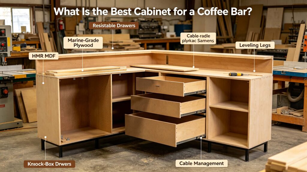 What is the best cabinet for a coffee bar?