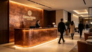 Custom Copper Reception Counter: A B2B Guide to Height, Shape & Design