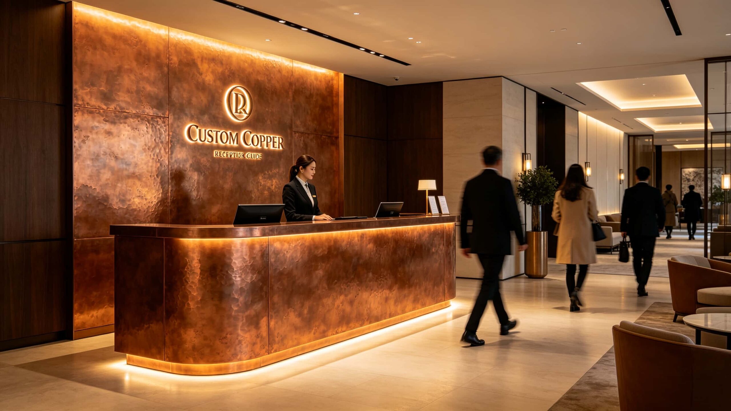 Custom Copper Reception Counter: A B2B Guide to Height, Shape & Design