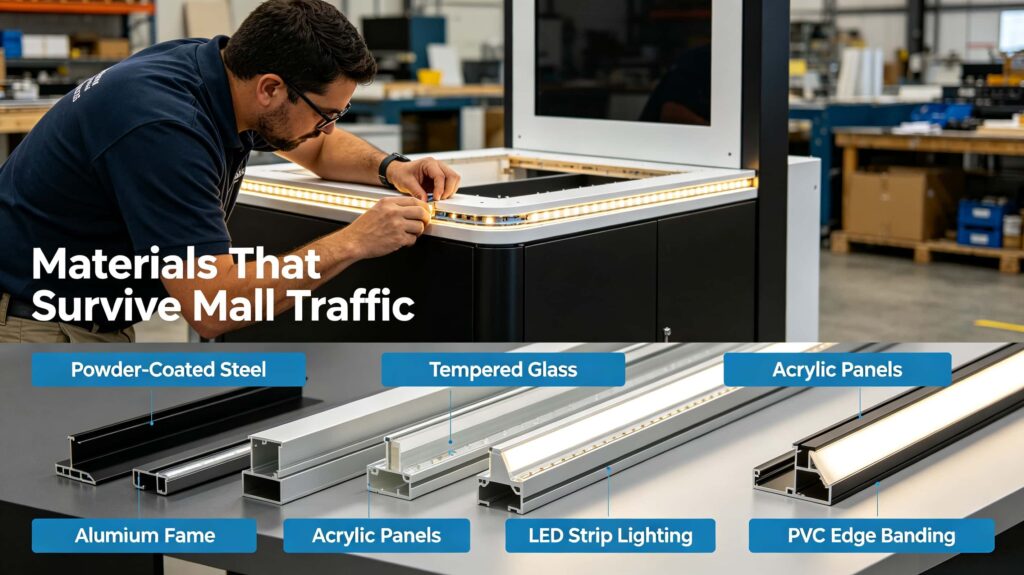 Materials that survive mall traffic