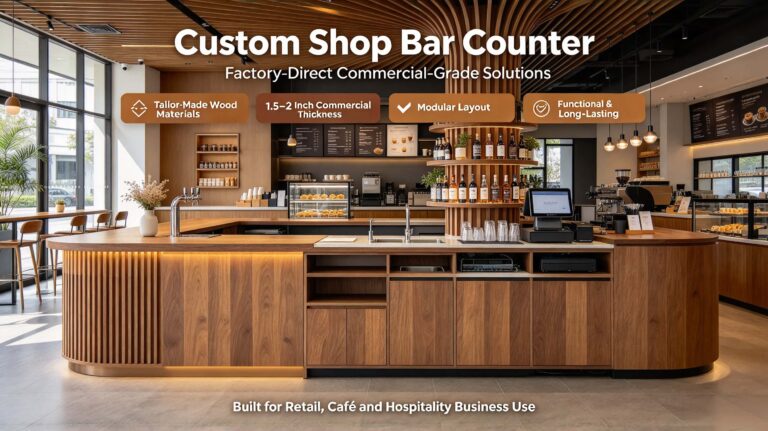 Custom Shop Bar Counter: The B2B Guide to Wood, Thickness & Cost