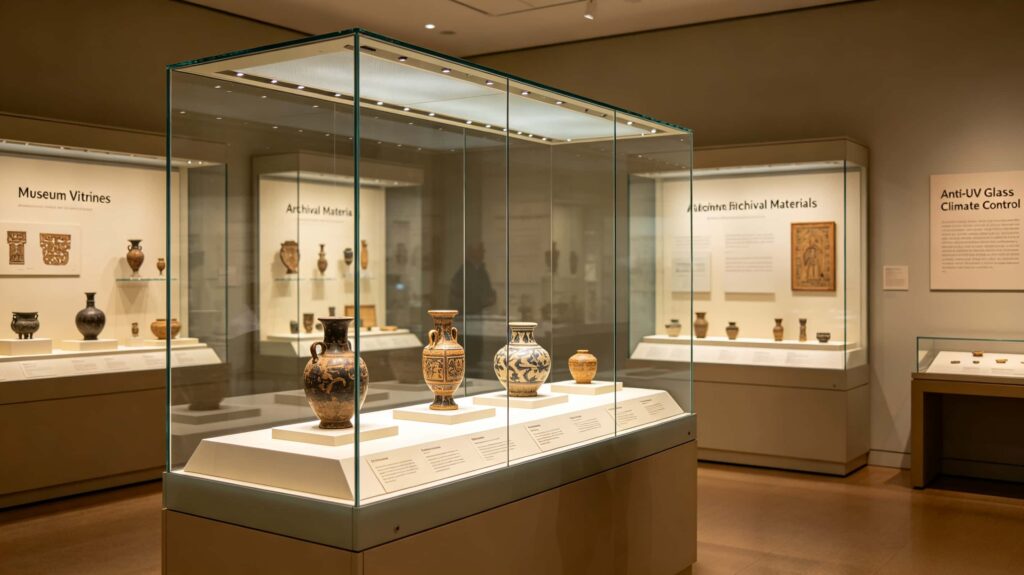 Where do museums get their display cases?