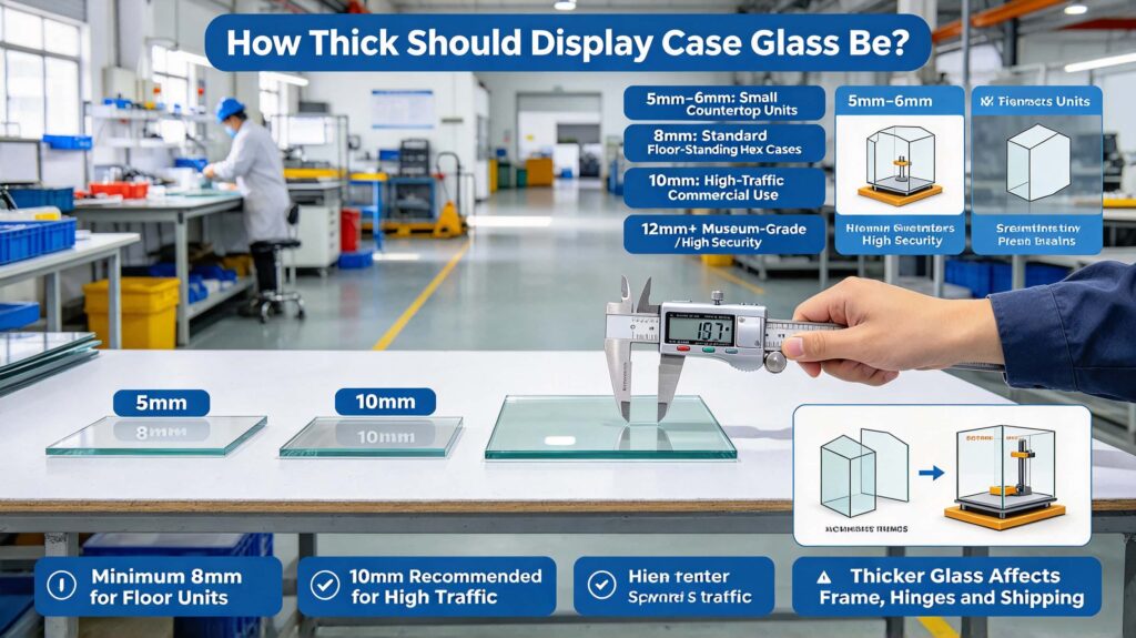 How thick should display case glass be?