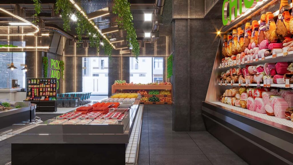 Fresh Market Design: Industrial Style Supermarket Project