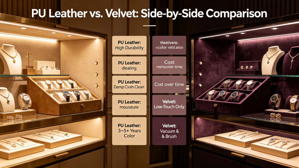 PU leather vs. velvet: side-by-side comparison
