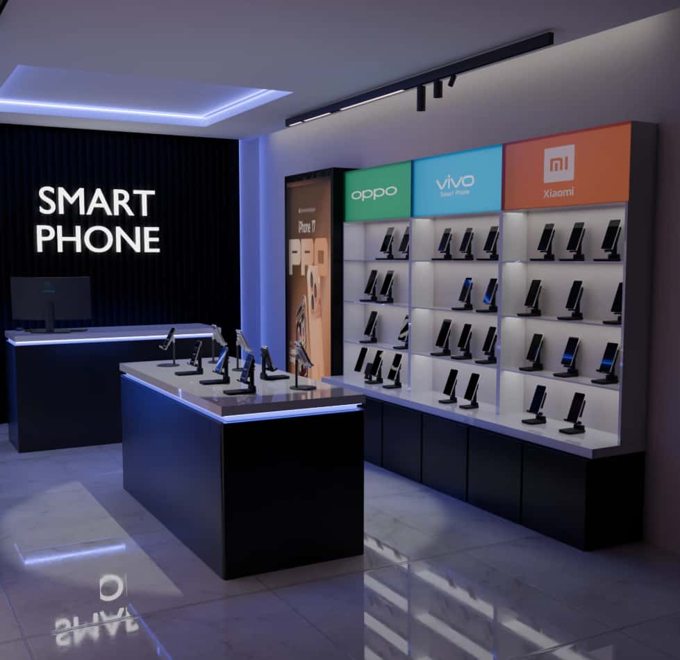 1. Wholesale Retail Fixture Solutions for Cellphone Showroom