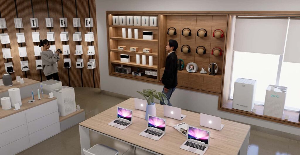 A Clean Phone Store Design for Busy Malls