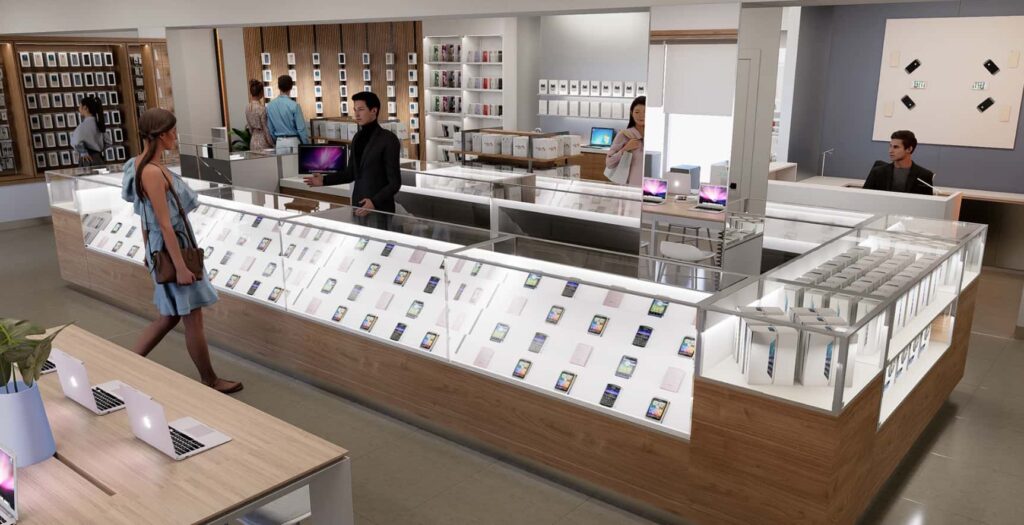 This Phone Store Design Balances Style and Function