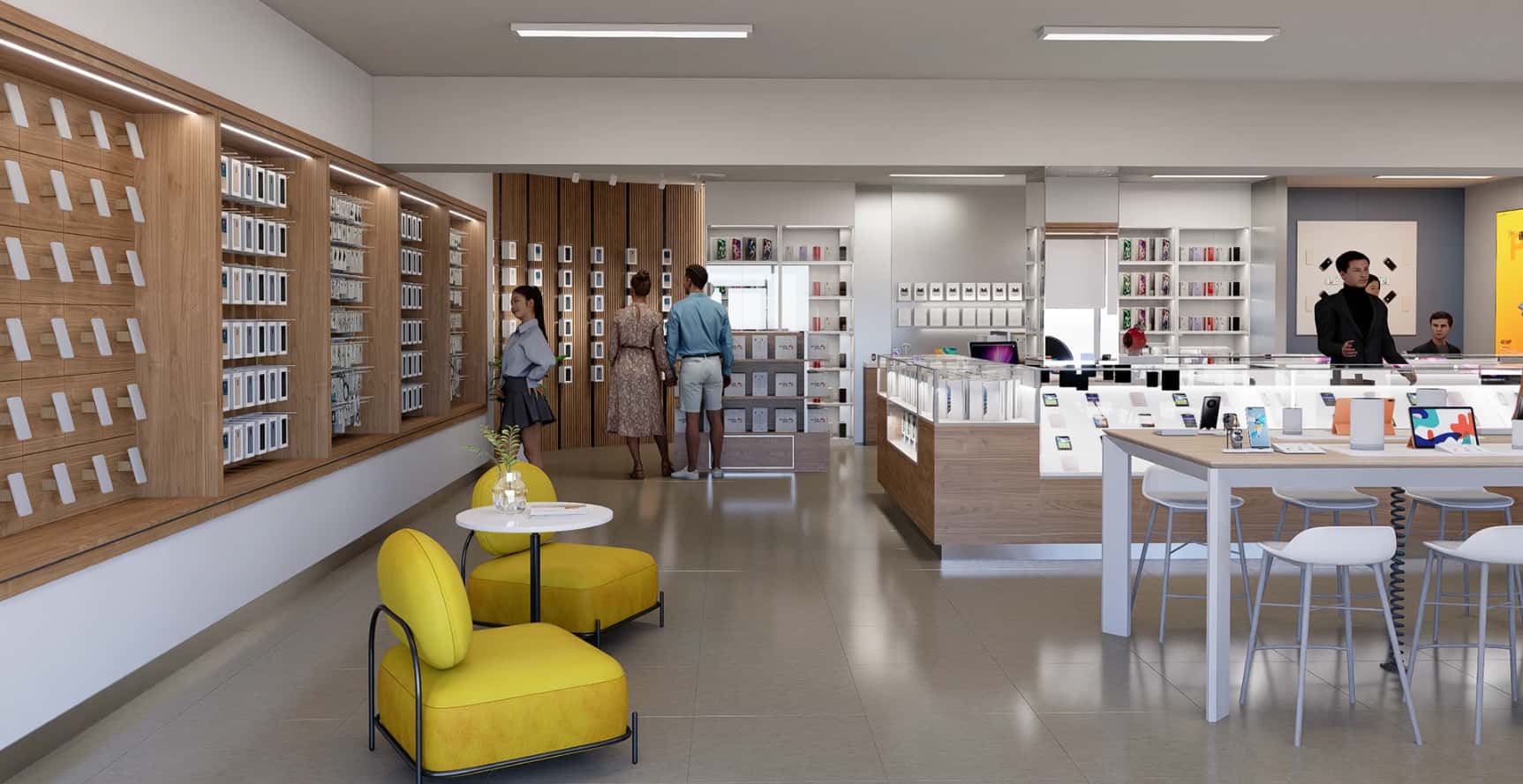 Phone Store Design: Bright, Open, and Practical