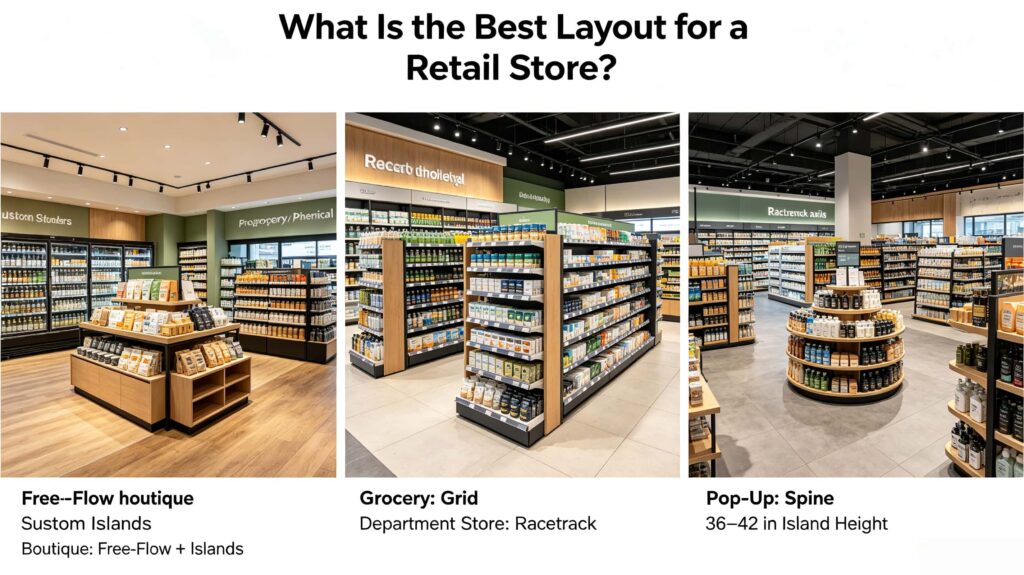 What is the best layout for a retail store?