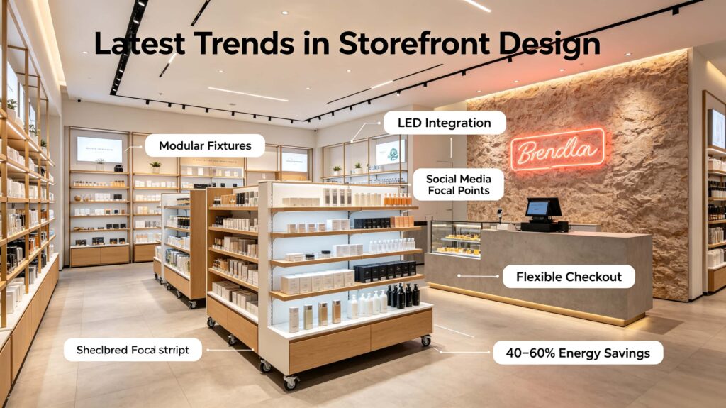 What are the latest trends in storefront design?