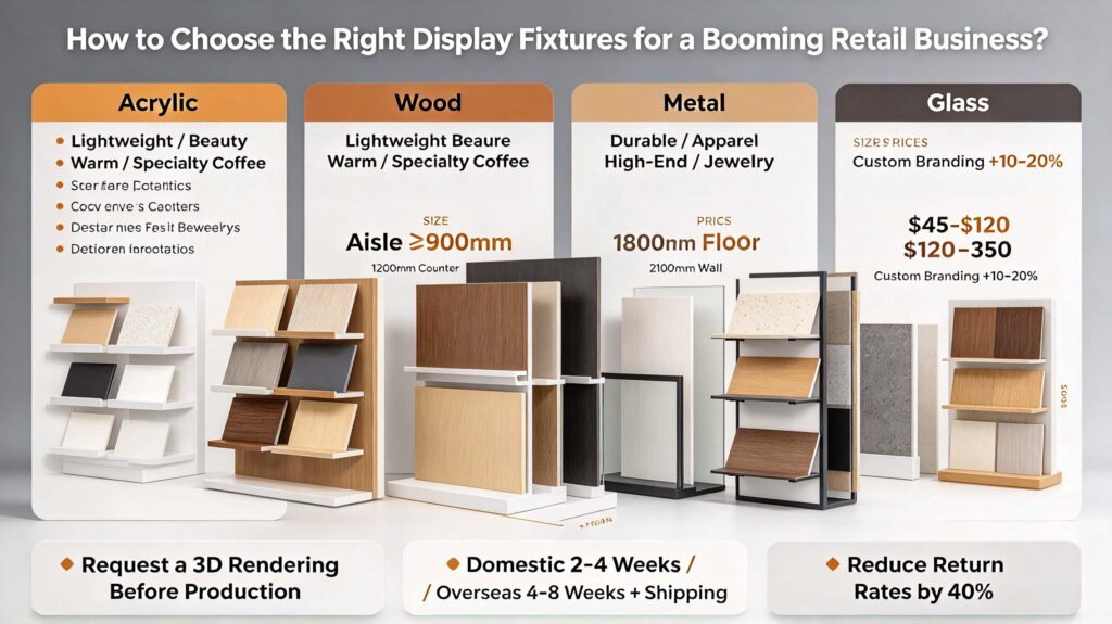 How to choose the right display fixtures for a booming retail business?