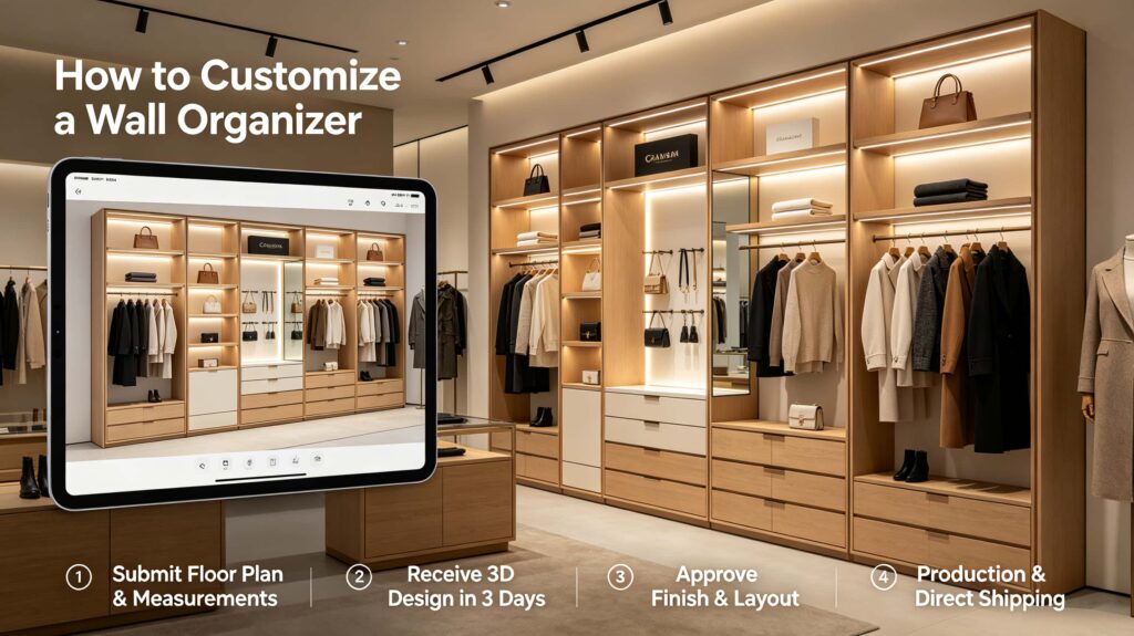 How to customize a wall organizer for your boutique?