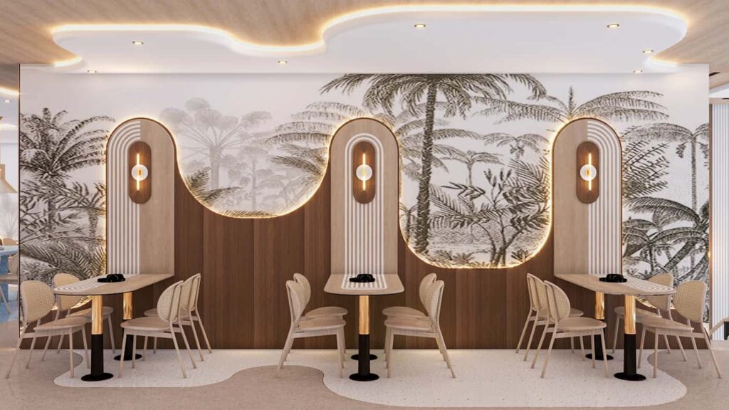 Inspiring Bakery & Seating Area Interior Design Case