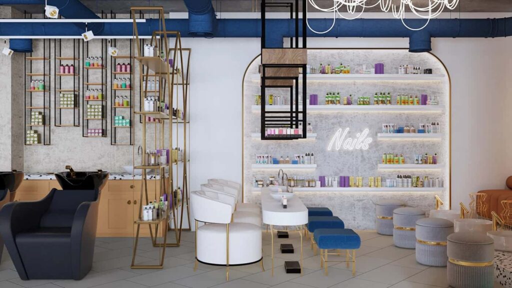 Multi-Function Beauty Salon Layout Inspiration