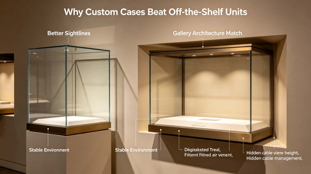 Why custom exhibition display cases beat off-the-shelf units
