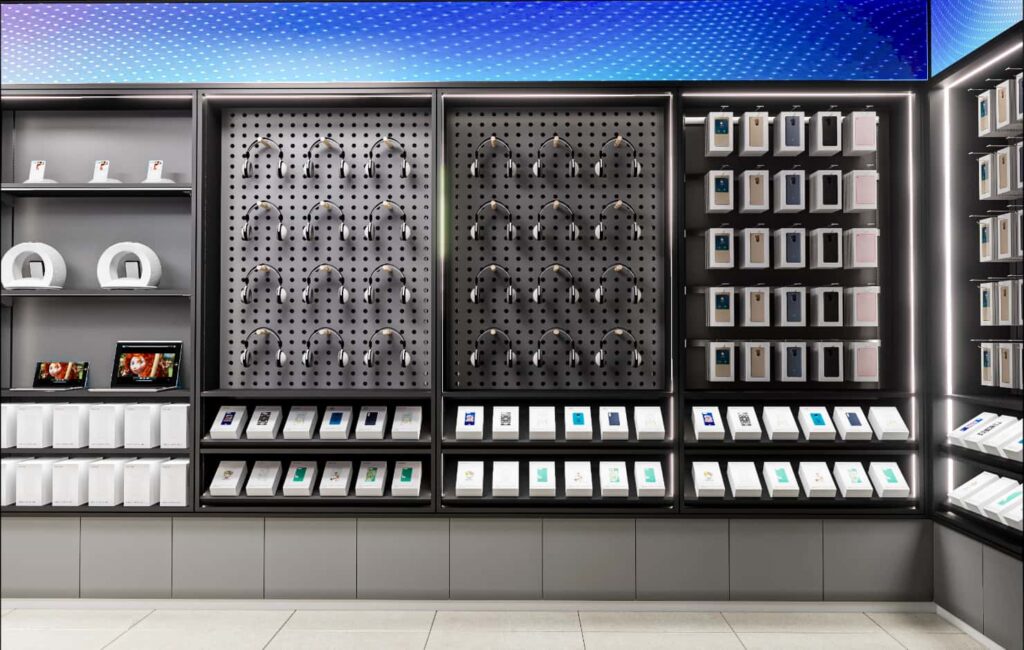 1. Wholesale Backlit Shelving for Mobile & Computer Gadget Retail