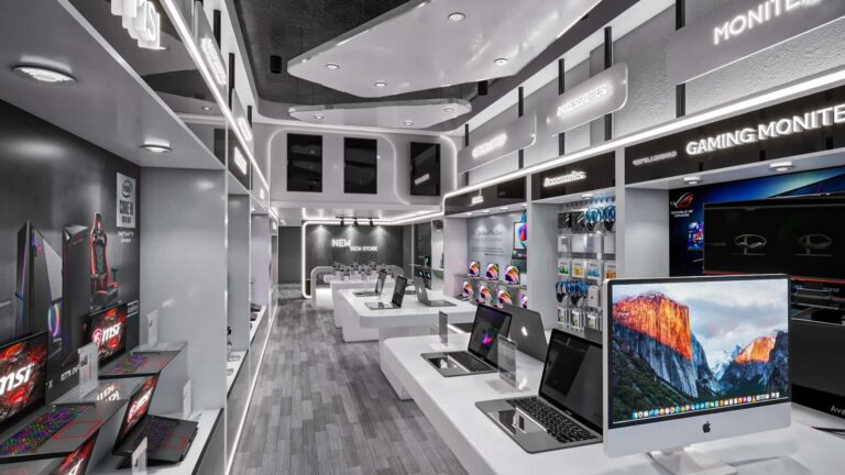 Category Signage Design for Computer Retail Store