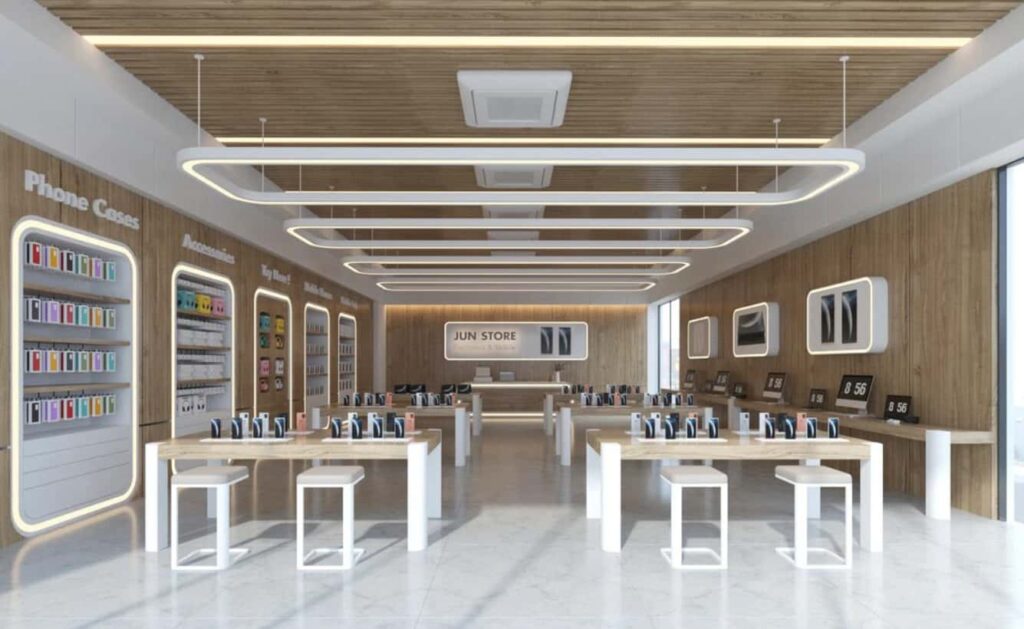 Modern Mobile Phone Store Interior Design Case Study