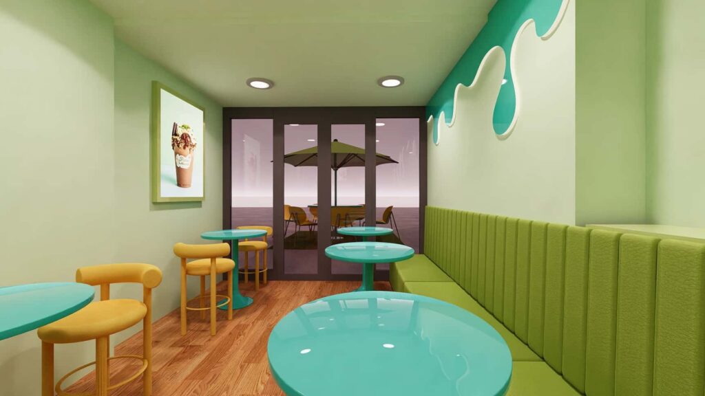 How to plan a compact dessert shop design