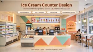 Colorful & Creative Trendy Ice Cream Counter Designs for Modern Shops