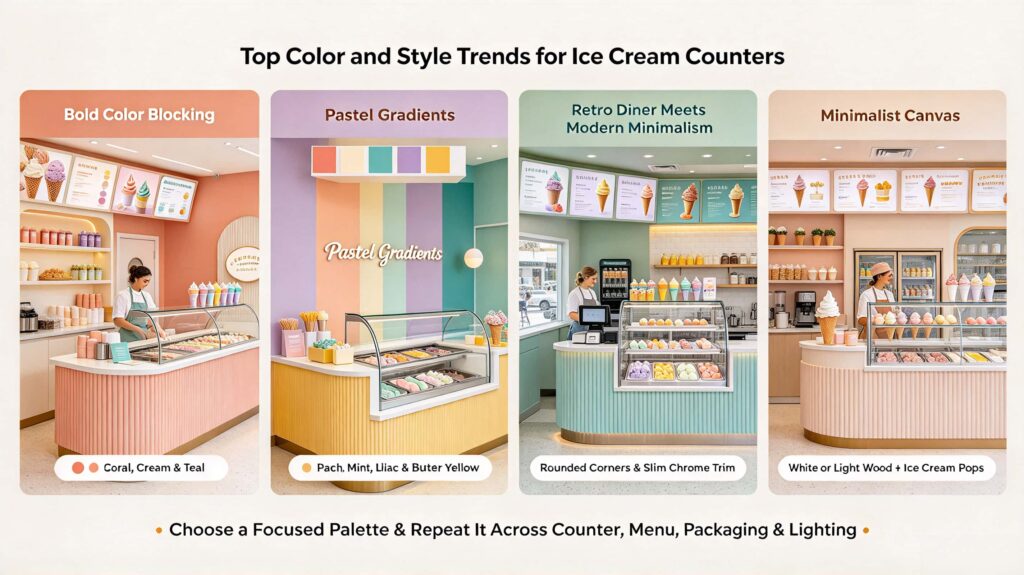 Top Color and Style Trends for Ice Cream Counters