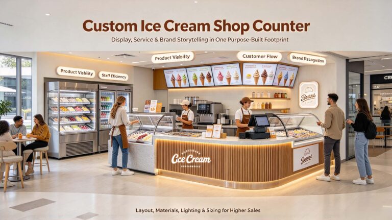 Custom Ice Cream Shop Counter Ideas