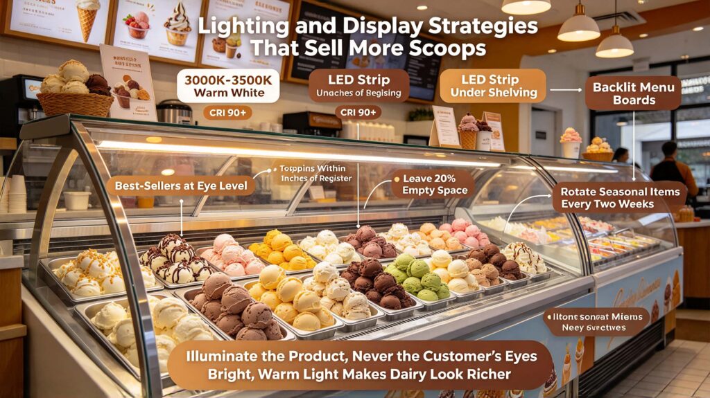 Lighting and Display Strategies That Sell More Scoops