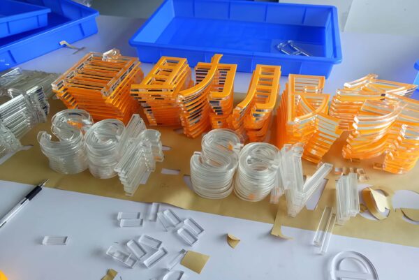 Custom Painted 3D Acrylic Letters Sign, Solid Matte Color Acrylic 3D Logo for Coffee Shop, Reception Wall Branding