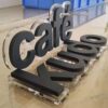Custom Painted 3D Acrylic Letters Sign, Solid Matte Color Acrylic 3D Logo for Coffee Shop, Reception Wall Branding