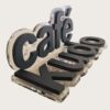 Custom Painted 3D Acrylic Letters Sign, Solid Matte Color Acrylic 3D Logo for Coffee Shop, Reception Wall Branding