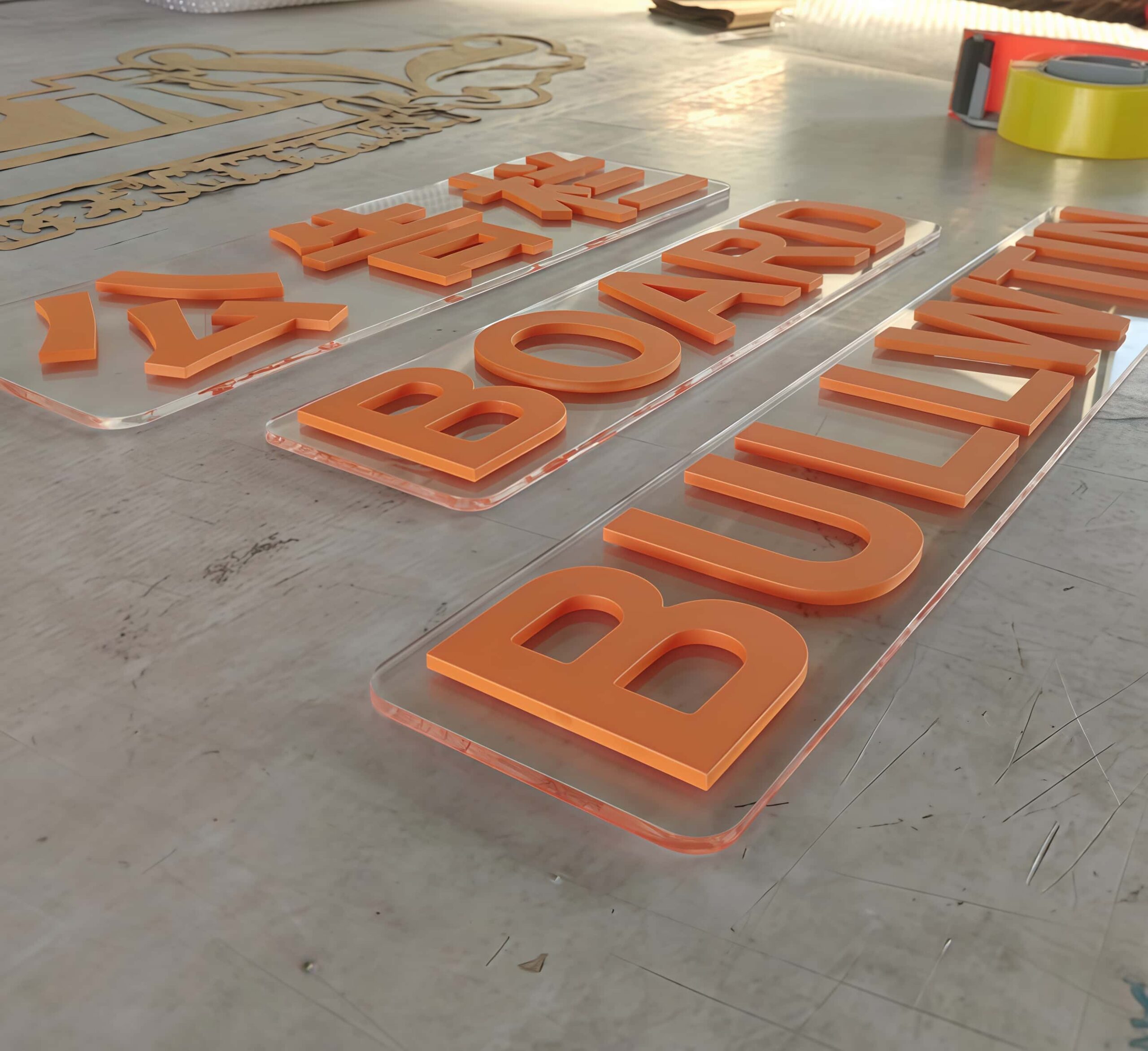 Custom Painted 3D Acrylic Letters Sign, Solid Matte Color Acrylic 3D Logo for Coffee Shop, Reception Wall Branding