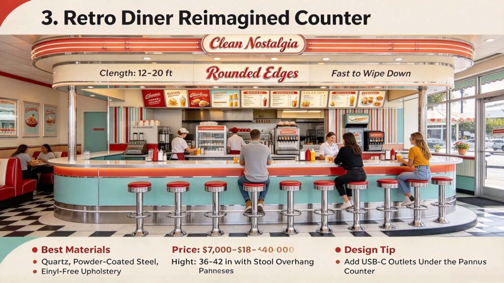 Retro Diner Reimagined Counter