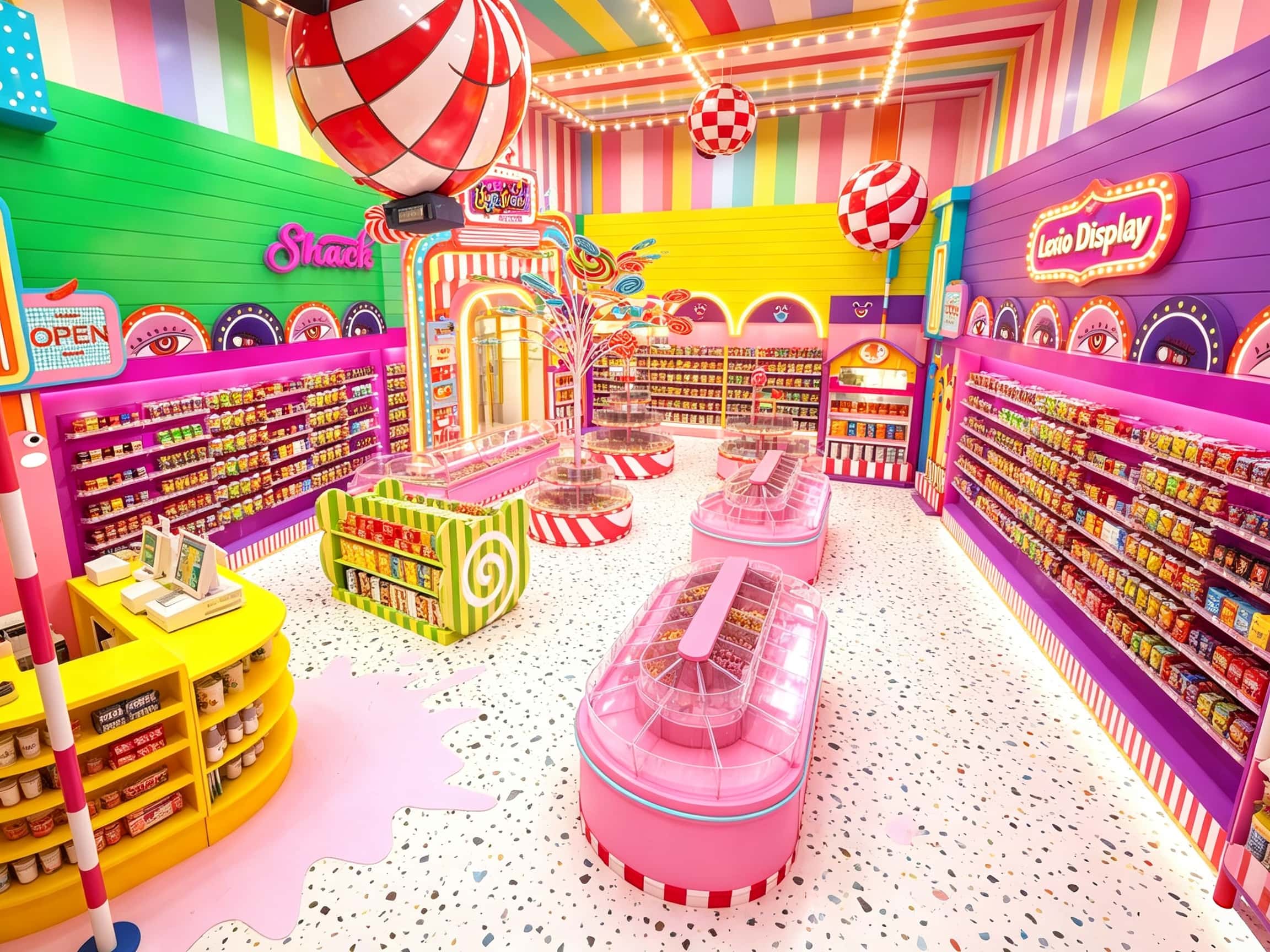 Carnival-Style Candy Shop Design Ideas for New Store Owners