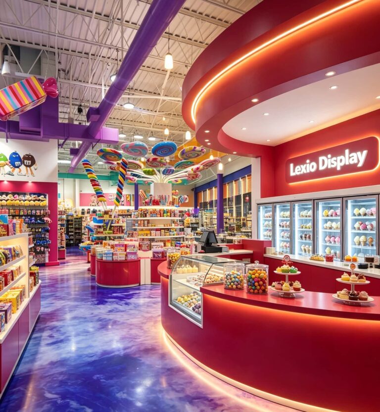 Elevate Your Store: Custom Island Displays & Candy Walls