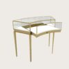 Brushed gold metal frame curved elevated jewellery display table with pull‑out tray Lexio Display`